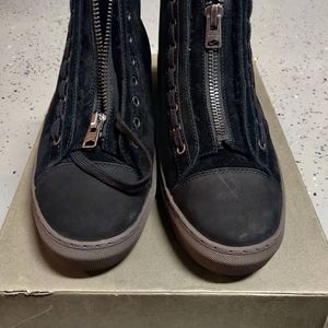 all saints black leather sneakers